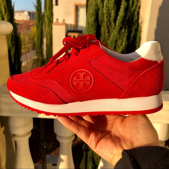 tory burch red sneakers